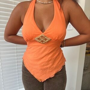 Vintage cache halter top